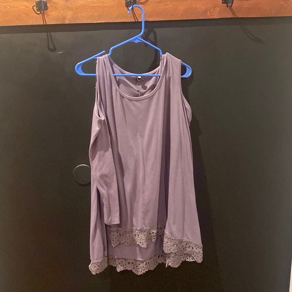 Purple dress shirt, open sleeves. Long sleeves XXL